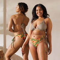 Eco-Friendly Printed String Bikini Bottom