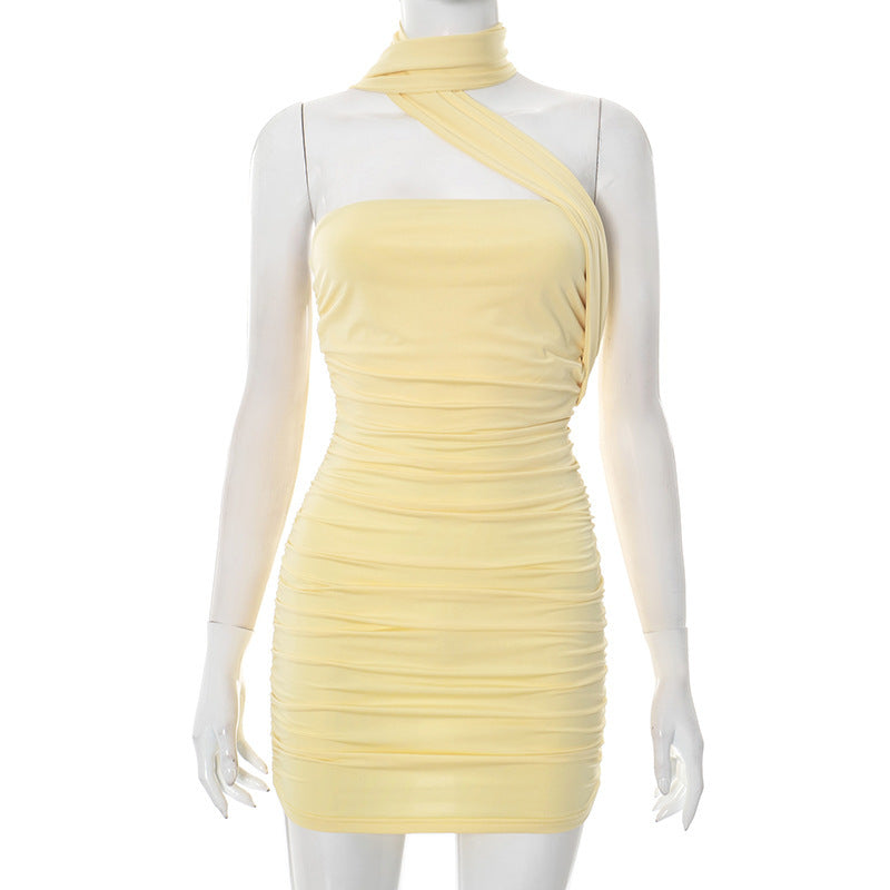 Classic Halter Ribbon Tube Top Dress
