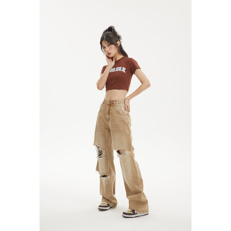 Retro Tattered Jeans Jeans For Men And Women